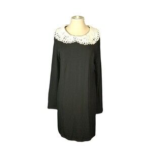 Young Byrds Women's Dress Black Gorgeous Detailed collar. NWT Size Small